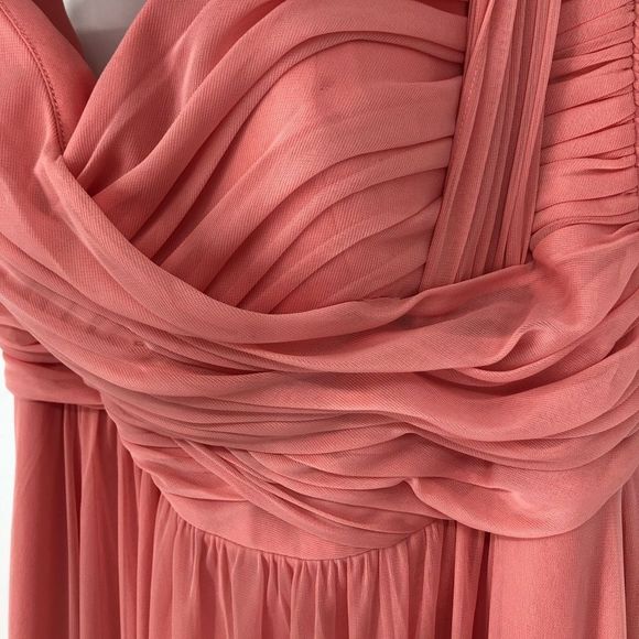 Jenny Yoo Full Length Convertible Chiffon Dress Gown Apricot size 14 NWT JY515 - Picture 5 of 16